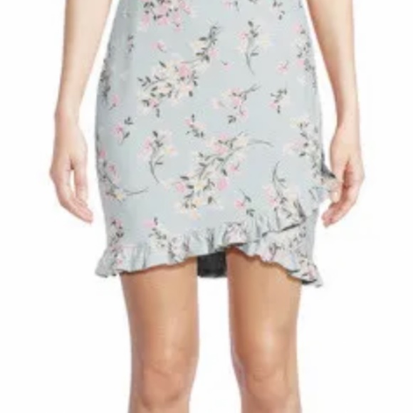 No Boundaries Jade Delight Floral Ruffled Hem Dress Size XL (15-17) NEW - Picture 7 of 8